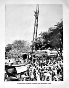 A demonstration in Najafgarh in mid-1960s to sensitise people against smoking in agricultural fields, as it may lead to fire. A demonstration in Najafgarh in mid-1960s to sensitise people against smoking in agricultural fields, as it may lead to fire.