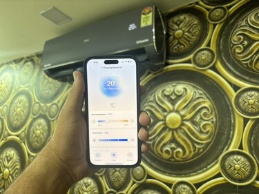 Haier Kinouchi 1.6 Ton AC can be controlled via HaiSmart mobile app (Ayushmann Chawla/HT Tech) Haier Kinouchi 1.6 Ton AC can be controlled via HaiSmart mobile app (Ayushmann Chawla/HT Tech)