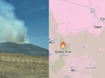 A wildfire that ignited in Greer, Arizona, has burned approximately 10 acres of land. A wildfire that ignited in Greer, Arizona, has burned approximately 10 acres of land.