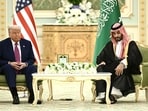 US President Donald Trump and Saudi Crown Prince Mohammed bin Salman look on during a bilateral meeting. US President Donald Trump and Saudi Crown Prince Mohammed bin Salman look on during a bilateral meeting.