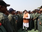 Prime Minister Narendra Modi interacting with armed forces personnel at the Adampur air base on Tuesday. Prime Minister Narendra Modi interacting with armed forces personnel at the Adampur air base on Tuesday.