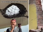 A Poonch resident shared the devastation caused by cross border shelling in the district. A Poonch resident shared the devastation caused by cross border shelling in the district.