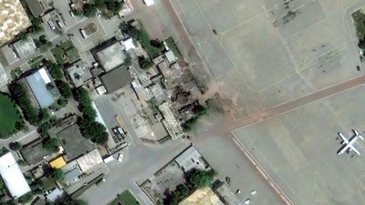 Maxar’s image shows Nur Khan Air Base after Indian strikes on May 10. The damage reflects the intensity of the recent hostilities. (AFP) Maxar’s image shows Nur Khan Air Base after Indian strikes on May 10. The damage reflects the intensity of the recent hostilities. (AFP)