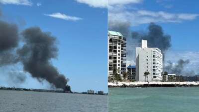 A fire broke out at a CVS Pharmacy on Gulf Boulevard in St. Pete Beach, Florida. (Facebook/ Ann Miller and Facebook/ Louie Parisi) A fire broke out at a CVS Pharmacy on Gulf Boulevard in St. Pete Beach, Florida. (Facebook/ Ann Miller and Facebook/ Louie Parisi)