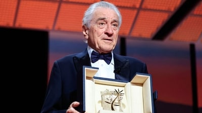 US actor Robert De Niro receives the Honorary Palme d'Or during the Opening Ceremony of the 78th edition of the Cannes Film Festival in Cannes, southern France, on May 13, 2025. (Photo by Valery HACHE / AFP) (AFP) US actor Robert De Niro receives the Honorary Palme d'Or during the Opening Ceremony of the 78th edition of the Cannes Film Festival in Cannes, southern France, on May 13, 2025. (Photo by Valery HACHE / AFP) (AFP)