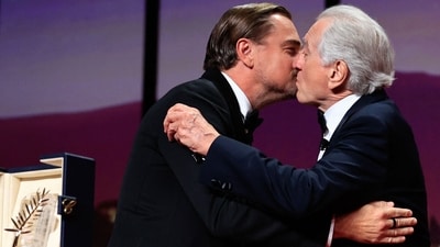 US actor Robert De Niro (R) receives the Honorary Palme d'Or from US actor Leonardo Dicaprio during the Opening Ceremony of the 78th edition of the Cannes Film Festival in Cannes, southern France, on May 13, 2025. (Photo by Valery HACHE / AFP) (AFP) US actor Robert De Niro (R) receives the Honorary Palme d'Or from US actor Leonardo Dicaprio during the Opening Ceremony of the 78th edition of the Cannes Film Festival in Cannes, southern France, on May 13, 2025. (Photo by Valery HACHE / AFP) (AFP)