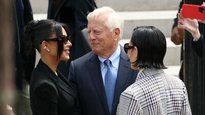 US celebrity Kim Kardashian (L) speaks with her mother Kris Jenner (R) as she arrives at the Assize Court for the trial during which she will testify over the 2016 robbery that saw her relieved of millions of dollars' worth of jewellery at gunpoint in Paris, on May 13, 2025. The trial of this sensational nine million euro jewellery robbery opened in Paris on April 28, 2025. (Photo by Alain JOCARD / AFP) (AFP) US celebrity Kim Kardashian (L) speaks with her mother Kris Jenner (R) as she arrives at the Assize Court for the trial during which she will testify over the 2016 robbery that saw her relieved of millions of dollars' worth of jewellery at gunpoint in Paris, on May 13, 2025. The trial of this sensational nine million euro jewellery robbery opened in Paris on April 28, 2025. (Photo by Alain JOCARD / AFP) (AFP)