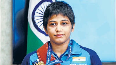 File image of wrestler Antim Panghal. (Hindustan Times) File image of wrestler Antim Panghal. (Hindustan Times)