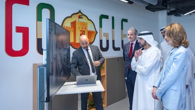 Dubai Crown Prince Sheikh Hamdan toured Google's office. (X/@DXBMediaOffice) Dubai Crown Prince Sheikh Hamdan toured Google's office. (X/@DXBMediaOffice)