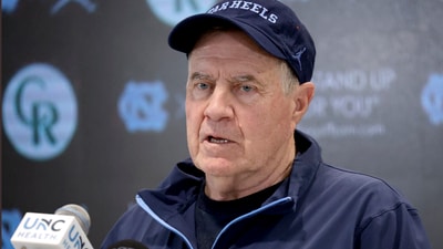 North Carolina coach Bill Belichick speaks during an NCAA college football press conference, (AP) North Carolina coach Bill Belichick speaks during an NCAA college football press conference, (AP)