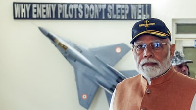 Prime Minister Narendra Modi visits the Adampur Air Base in Jalandhar on May 13.. (PMO)
