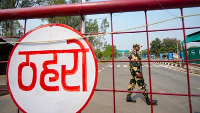A Border Security Force jawan guards at the Integrated Check Post near the Attari-Wagah border. (Representative) (PTI) A Border Security Force jawan guards at the Integrated Check Post near the Attari-Wagah border. (Representative) (PTI)