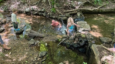 Robert F Kennedy Jr swimming in Rock Creek with his grandkids. (X/@RobertKennedyJr) Robert F Kennedy Jr swimming in Rock Creek with his grandkids. (X/@RobertKennedyJr)