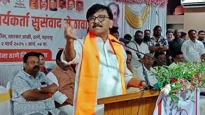 Sena (UBT) MP and Saamana's executive editor Sanjay Raut said that PM Modi, who addressed the nation on Monday evening, did not sound like the leader of a victorious side. (HT Photo)