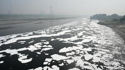 The worst readings were recorded downstream of the Shahdara drain, where the river is close to exiting Delhi. (HT Archive)