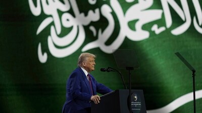 President Donald Trump speaks at the Saudi-U.S. Investment Forum. (AP) President Donald Trump speaks at the Saudi-U.S. Investment Forum. (AP)
