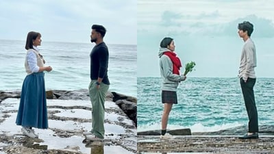 Hina Khan and Rocky Jaiswal recreate Goblin scene Hina Khan and Rocky Jaiswal recreate Goblin scene