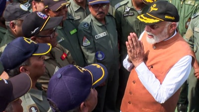 After the visit, Modi posted on X, expressing deep appreciation for the armed forces. He said, “It was a very special experience to be with those who epitomise courage, determination and fearlessness. India is eternally grateful to our armed forces for everything they do for our nation.” (ANI Video Grab)