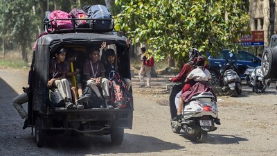 Students return home from school after normal activities resumed following a bilateral understanding between India and Pakistan, in Jalandhar, Punjab. (PTI) Students return home from school after normal activities resumed following a bilateral understanding between India and Pakistan, in Jalandhar, Punjab. (PTI)