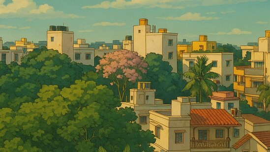 With property prices soaring across Tier I cities, netizens say homeownership in India is increasingly becoming a goal attainable only for the top 5% of high-net-worth families. (Representational Photo)((Studio Ghibli style image created using ChatGPT))