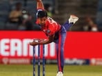 Mustafizur Rahman playing for Delhi Capitals in IPL 2022 Mustafizur Rahman playing for Delhi Capitals in IPL 2022