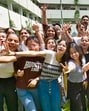 Class 12 students in a jubilant mood after the declaration of results in BCM Arya Model Senior Secondary School in Ludhiana on Tuesday. (Gurpreet Singh/HT) Class 12 students in a jubilant mood after the declaration of results in BCM Arya Model Senior Secondary School in Ludhiana on Tuesday. (Gurpreet Singh/HT)