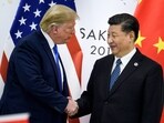 China's President Xi Jinping (R) shaking hands with US President Donald Trump before a bilateral meeting on the sidelines of the G20 Summit in Osaka. (File photo)