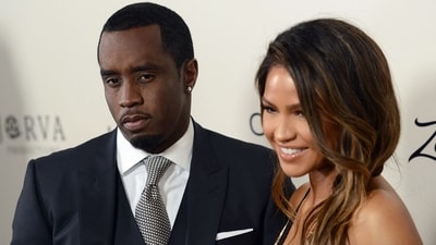 (FILES) Sean P. Diddy Combs with Cassie Ventura at the premiere of The Perfect Match in Los Angeles on March 7, 2016. (Photo by Chris Delmas / AFP) (AFP)