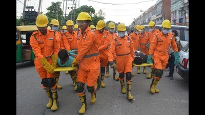During the mock drill on May 7, the public alert mechanism and prompt police response was found wanting. (Sant Arora/HT) During the mock drill on May 7, the public alert mechanism and prompt police response was found wanting. (Sant Arora/HT)