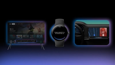 Google’s Gemini AI will not be limited to smartphones as it's coming to smartwatches, cars, TVs, smartglasses, and more Android products. (Google )