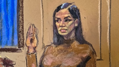 Sean "Diddy" Combs' former girlfriend Casandra "Cassie" Ventura is sworn in as a prosecution witness at his sex trafficking trial in New York City, New York, U.S., May 13, 2025 in this courtroom sketch. REUTERS/Jane (REUTERS)
