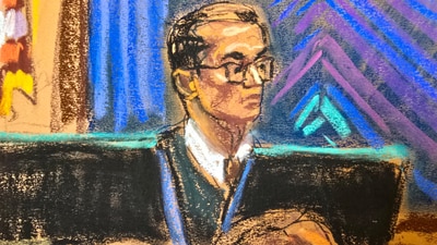 U.S. District Judge Arun Subramanian presides as Sean "Diddy" Combs' former girlfriend Casandra "Cassie" Ventura is sworn in as a prosecution witness at Combs' sex trafficking trial in New York City, New York, U.S., May 13, 2025 in this courtroom sketch. REUTERS/Jane (REUTERS)