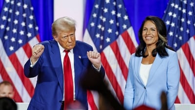 In November 2018, Tulsi Gabbard, who was then a presidential candidate, chastised Trump for deviating from his “America First” stance. (AFP) In November 2018, Tulsi Gabbard, who was then a presidential candidate, chastised Trump for deviating from his “America First” stance. (AFP)