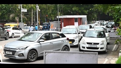 The move is aimed at curbing traffic congestion at Panjab University. (Keshav Singh/HT)
