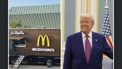 Trump's fondness for the Golden Arches is well known. During his first term, he was pictured serving fast food at White House dinners and gave McDonald's to drive-thru patrons at campaign photo session. Trump's fondness for the Golden Arches is well known. During his first term, he was pictured serving fast food at White House dinners and gave McDonald's to drive-thru patrons at campaign photo session.