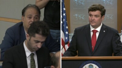 US Department of State official Thomas Pigott ignored the accusations by the Pakistani journalist, (www.state.gov) US Department of State official Thomas Pigott ignored the accusations by the Pakistani journalist, (www.state.gov)