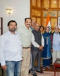 Himachal Pradesh chief minister Sukhvinder Singh Sukhu during a meeting with a delegation of street vendors from Hamirpur, at his official residence in Shimla . (PTI) Himachal Pradesh chief minister Sukhvinder Singh Sukhu during a meeting with a delegation of street vendors from Hamirpur, at his official residence in Shimla . (PTI)