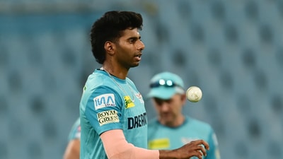 Mayank Yadav during LSG's training session at IPL 2025 (HT)