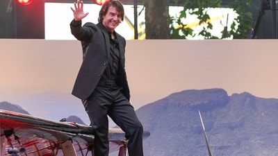 Tom Cruise poses for photographers upon arrival at the premiere of the film 'Mission: Impossible - The Final Reckoning' on Thursday, May 15, 2025, in London. AP/PTI(AP05_15_2025_000392A) (AP) Tom Cruise poses for photographers upon arrival at the premiere of the film 'Mission: Impossible - The Final Reckoning' on Thursday, May 15, 2025, in London. AP/PTI(AP05_15_2025_000392A) (AP)