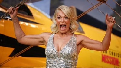 British actress Hannah Waddingham reacts as she poses on the red carpet upon arrival for the Global Premiere of "Mission: Impossible - The Final Reckoning" at Leicester Square Gardens in central London, on May 15, 2025. (Photo by HENRY NICHOLLS / AFP) (AFP) British actress Hannah Waddingham reacts as she poses on the red carpet upon arrival for the Global Premiere of "Mission: Impossible - The Final Reckoning" at Leicester Square Gardens in central London, on May 15, 2025. (Photo by HENRY NICHOLLS / AFP) (AFP)