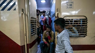 A disabled passenger was thrown off a moving train near Jamnagar in Gujarat. (Representative image/AFP) A disabled passenger was thrown off a moving train near Jamnagar in Gujarat. (Representative image/AFP)