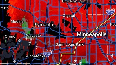A tornado warning was issued in Minneapolis and other parts of Minnesota (X)