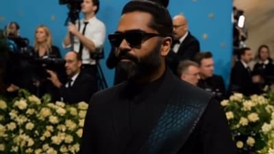 Silambarasan TR, aka Simbu, look dapper while carrying a traditional script in hand. (Instagram: Jayprints) Silambarasan TR, aka Simbu, look dapper while carrying a traditional script in hand. (Instagram: Jayprints)