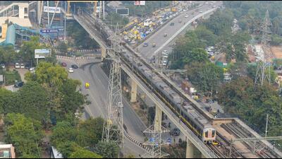 The Gurugram Metro Rail Limited (GMRL) will construct a metro station next to Millennium City metro station, in the first phase of metro construction from Millennium City metro station to Sector 9 station in Gurugram. (HT METRO) The Gurugram Metro Rail Limited (GMRL) will construct a metro station next to Millennium City metro station, in the first phase of metro construction from Millennium City metro station to Sector 9 station in Gurugram. (HT METRO)