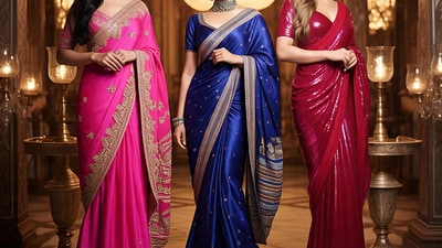 Party-wear sarees: Glamour wrapped in 6 yards; Top 8 picks to shine in style (AI Generated) Party-wear sarees: Glamour wrapped in 6 yards; Top 8 picks to shine in style (AI Generated)