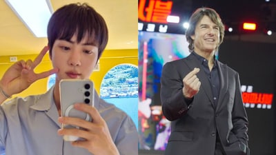 BTS’s Seok Jin and Tom Cruise BTS’s Seok Jin and Tom Cruise