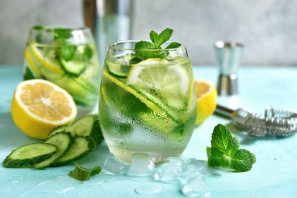 This drink includes the summer favourites, cucumber and lime. (Shutterstock)