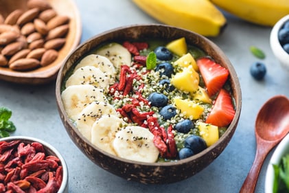 The day begins with smoothie bowls filled with superfoods. (Shutterstock) The day begins with smoothie bowls filled with superfoods. (Shutterstock)