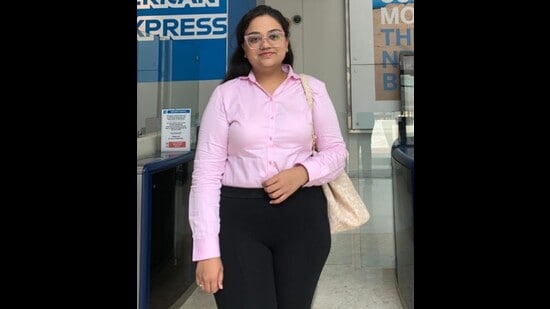 Phalguni Gupta credited her teachers at Panjab University’s University Business School for helping her secure an internship with American Express that further enabled her to bag a job. (HT)