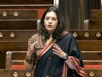 Shiv Sena (UBT) MP Priyanka Chaturvedi speaks in the Rajya Sabha during the Budget Session of the Parliament. Shiv Sena (UBT) MP Priyanka Chaturvedi speaks in the Rajya Sabha during the Budget Session of the Parliament.